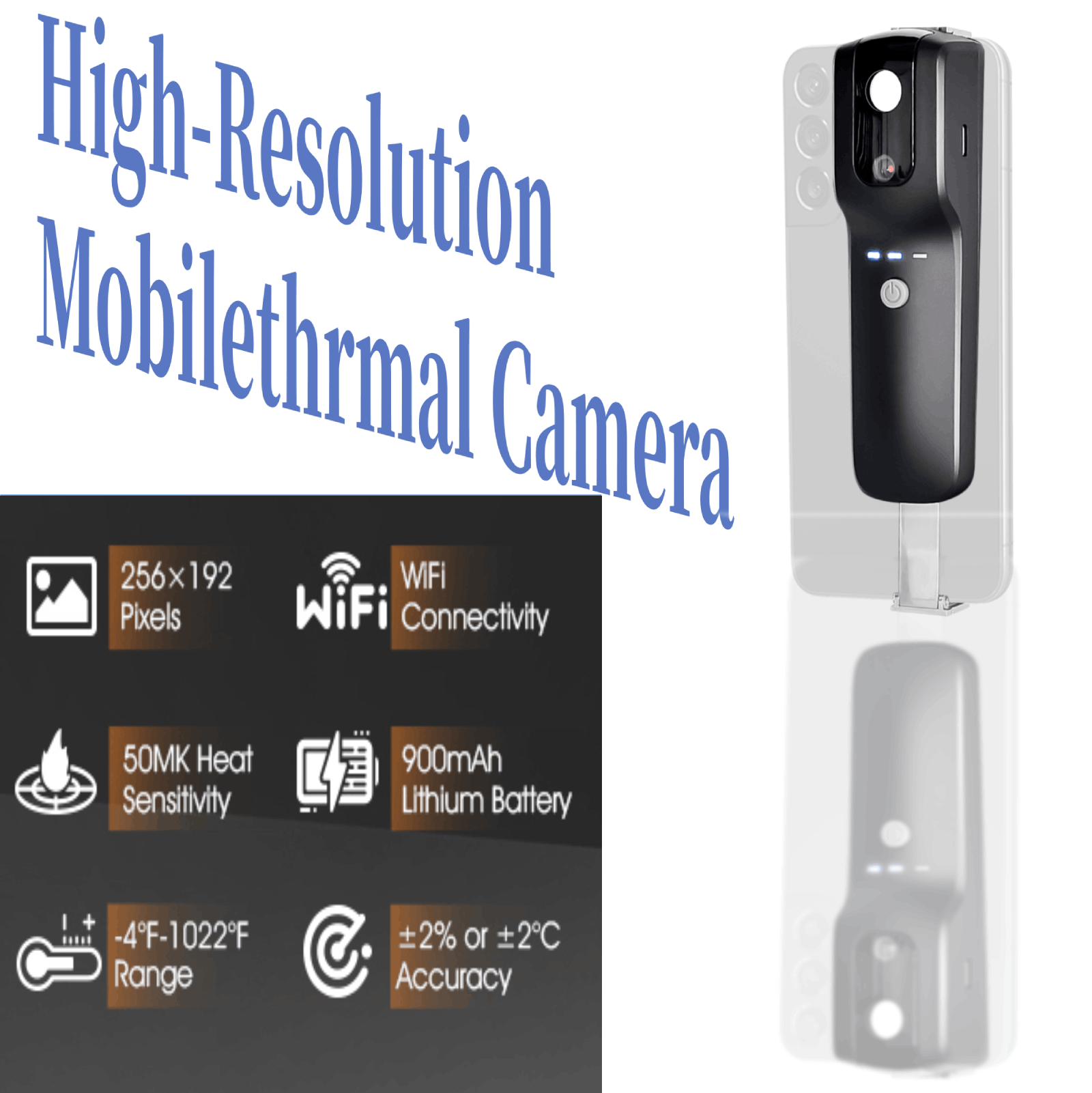 Thermal Imaging Camera 256X192 - HP951A 256x192 WiFi Termal Kamera, Telefon